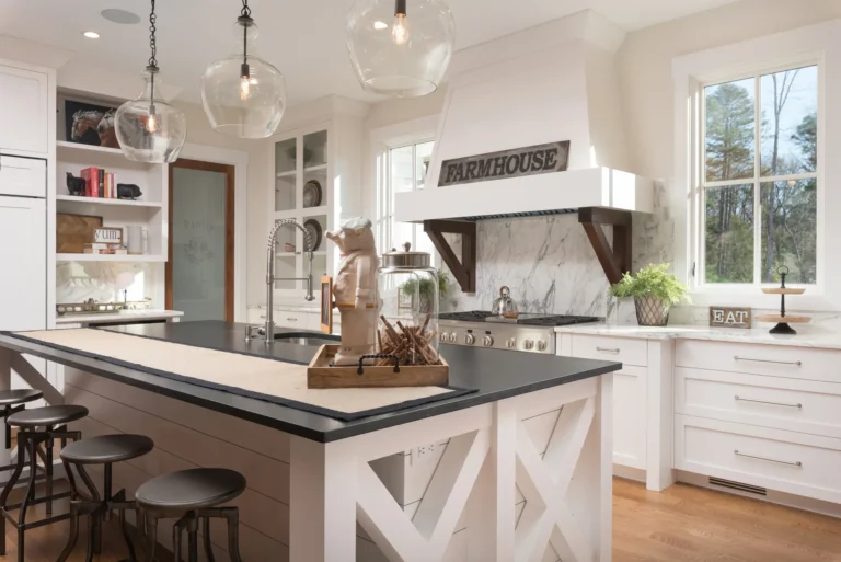 Custom farmhouse kitchen cabinets from William's Handcrafted