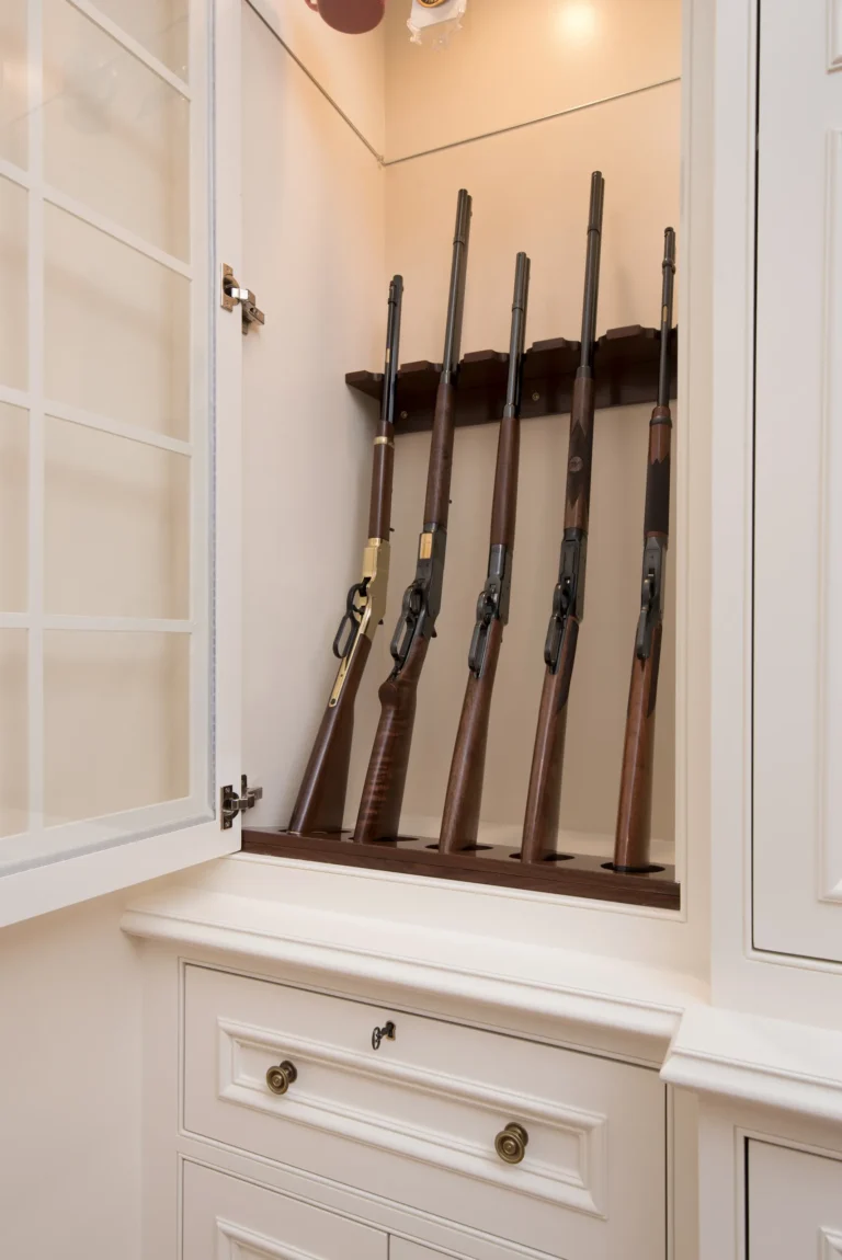 Custom built-in gun cabinet
