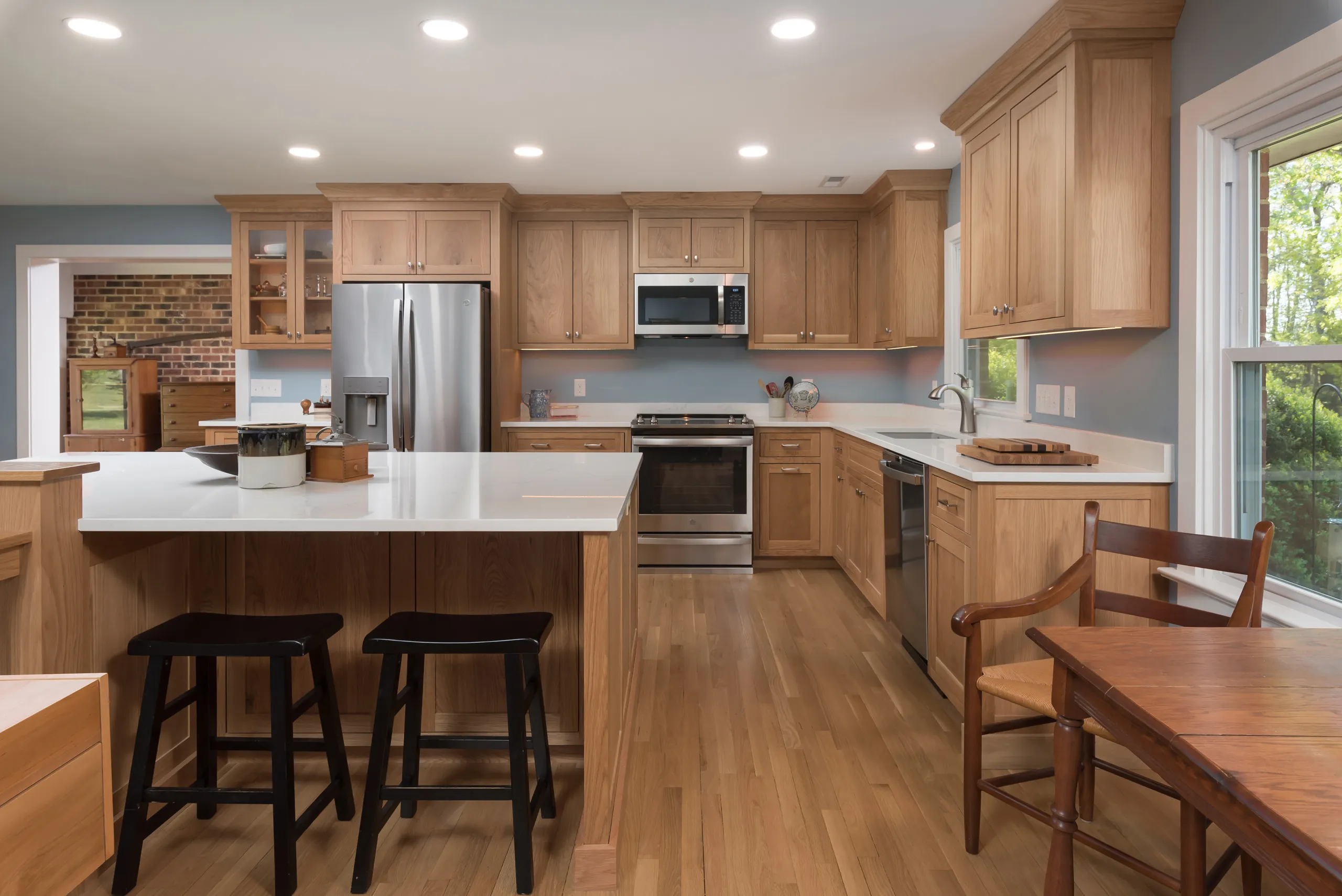 White oak kitchen cabinets